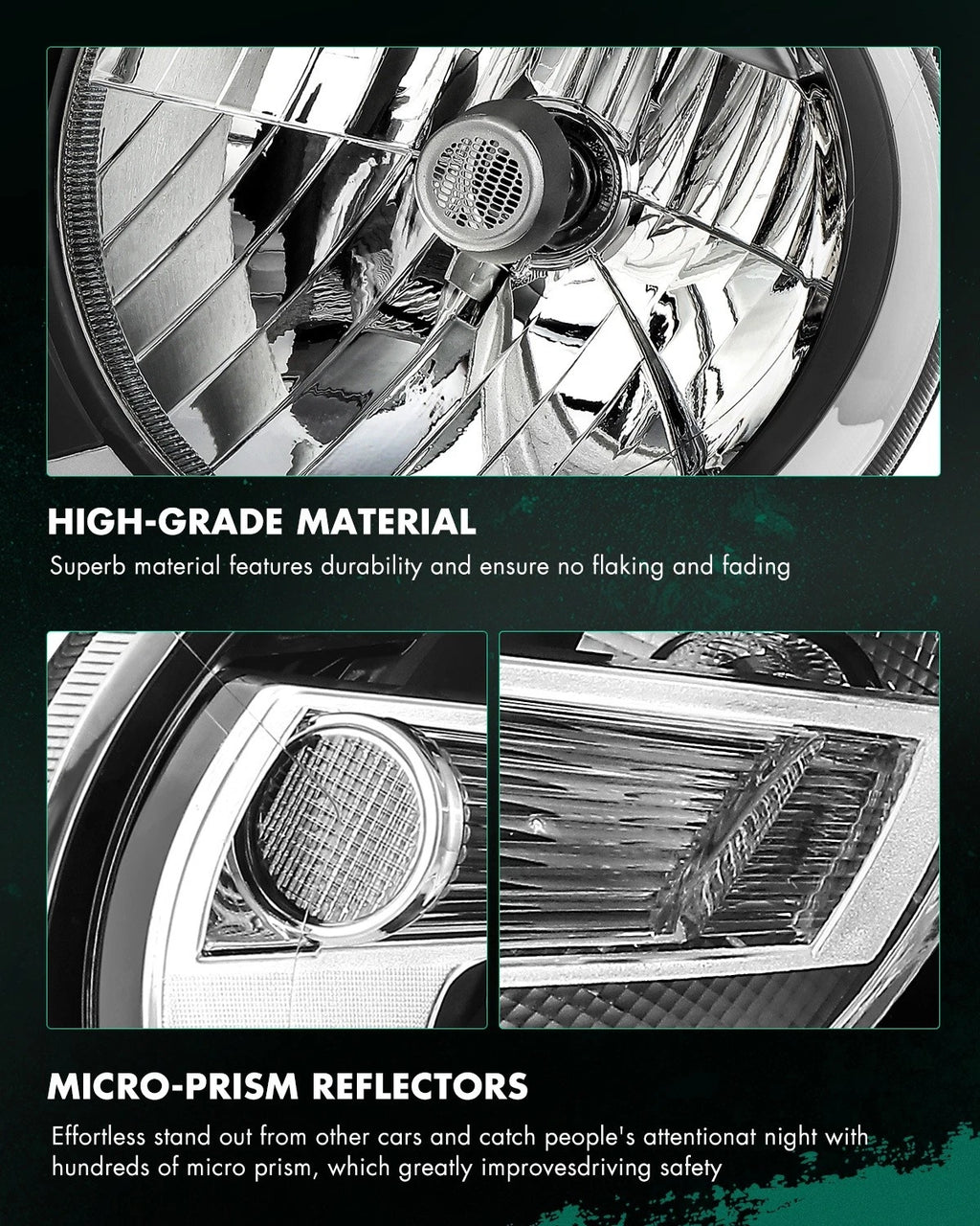 Halogen Headlight Assembly Set Right Side for VW Beetle (2012–2019)