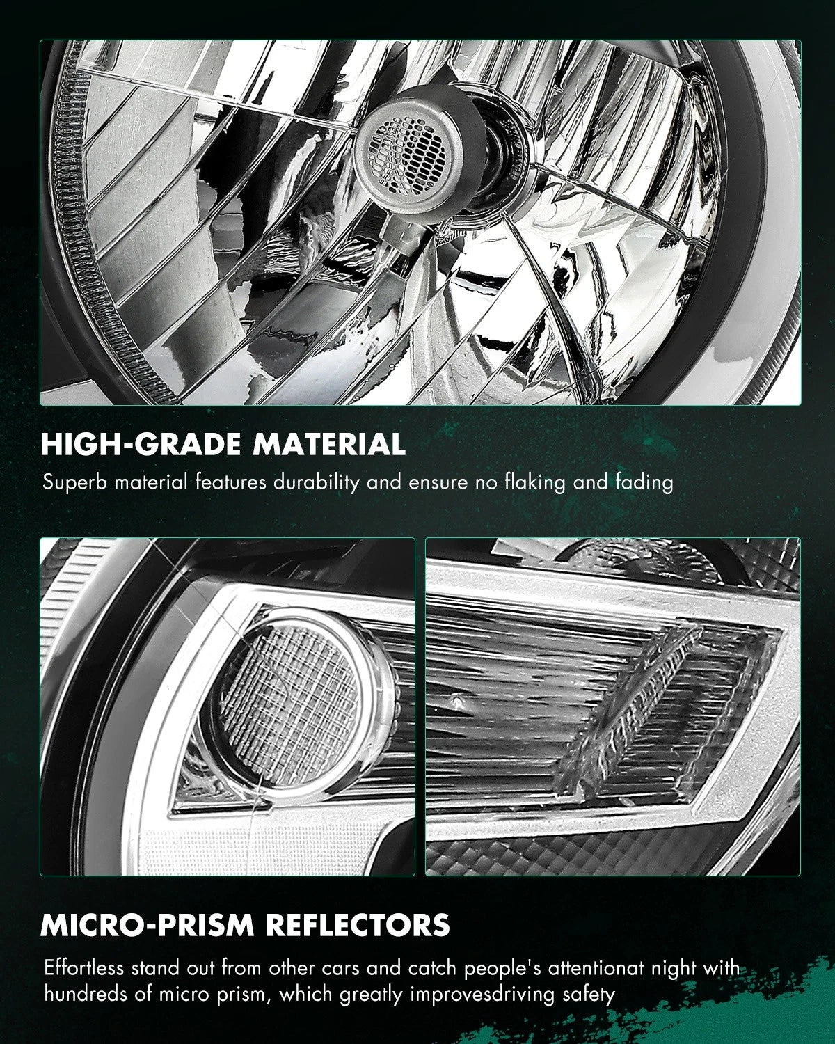 Halogen Headlight Assembly Set Right Side for VW Beetle (2012–2019)
