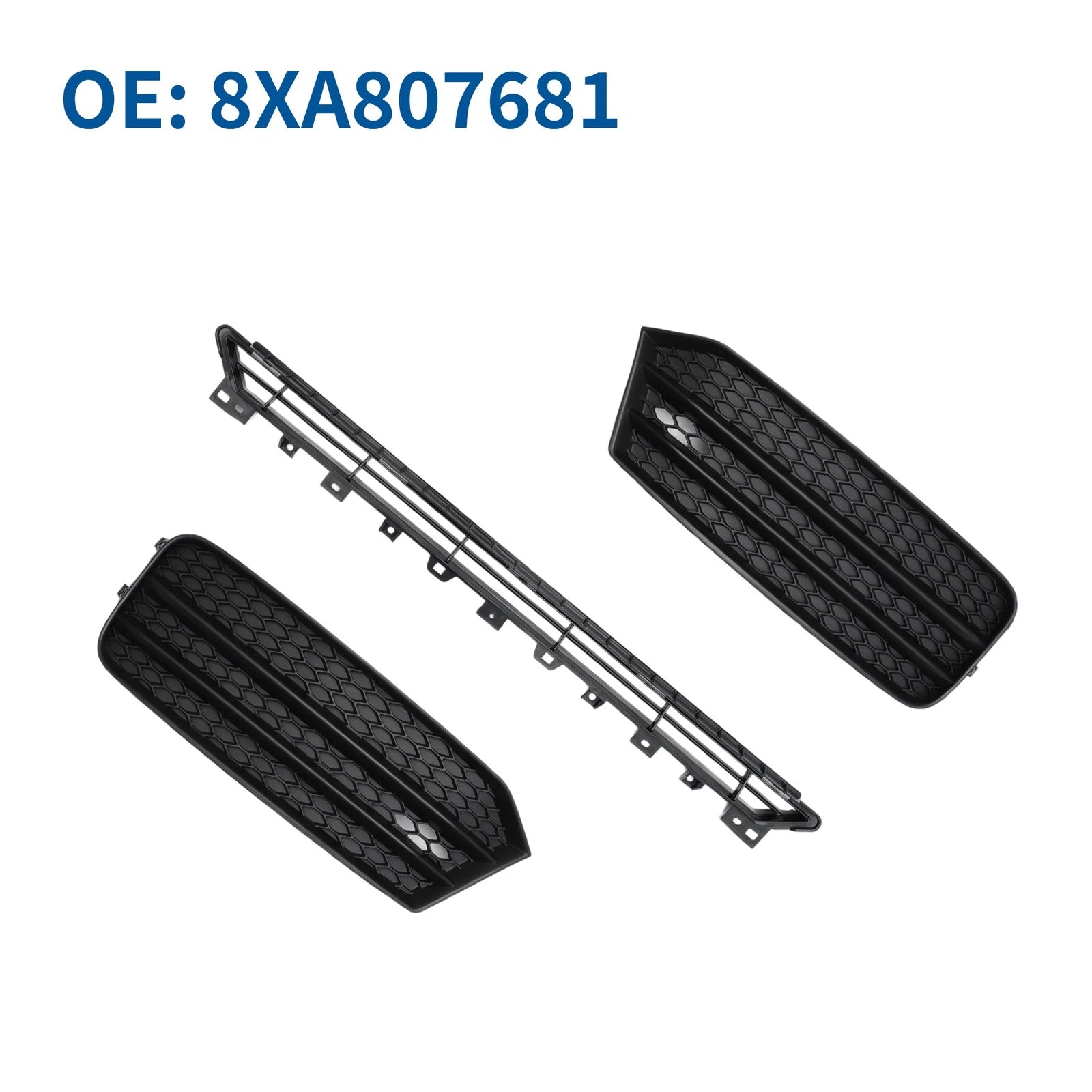 Set of 1 Front Lower Bumper Grille Grill for Audi A1 (2015–2018) 8XA807681 Black