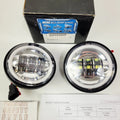 4.5" LED Chrome Halo Fog Lights for Harley (Fits Front Passing Bar)