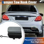 Rear Tow Hook Cover for Mercedes-Benz W205 (2015–2020) No.A2058850256 Moon Grey