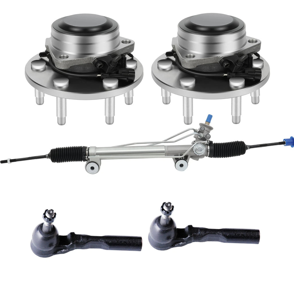 Steering Rack, Outer Tie Rod Ends, Wheel Hub Bearing for GMC Sierra 1500 (1999–2003)