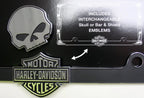 License Plate Frame for Harley Davidson (Interchangeable Skull/Bar & Shield)