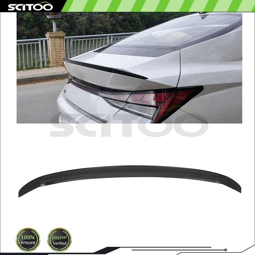 Rear Tail Trunk Spoiler Wing Lip CF for Hyundai Elantra (2021–2023)