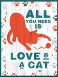 Metal Tin Sign Wall Decor for Cat Lovers (2806)