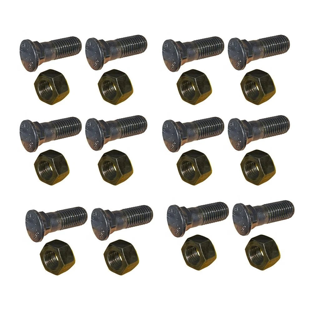 12 Plow Bolt and Nut for Blades/Cutting Edges 1-8 X 3 Dome Head
