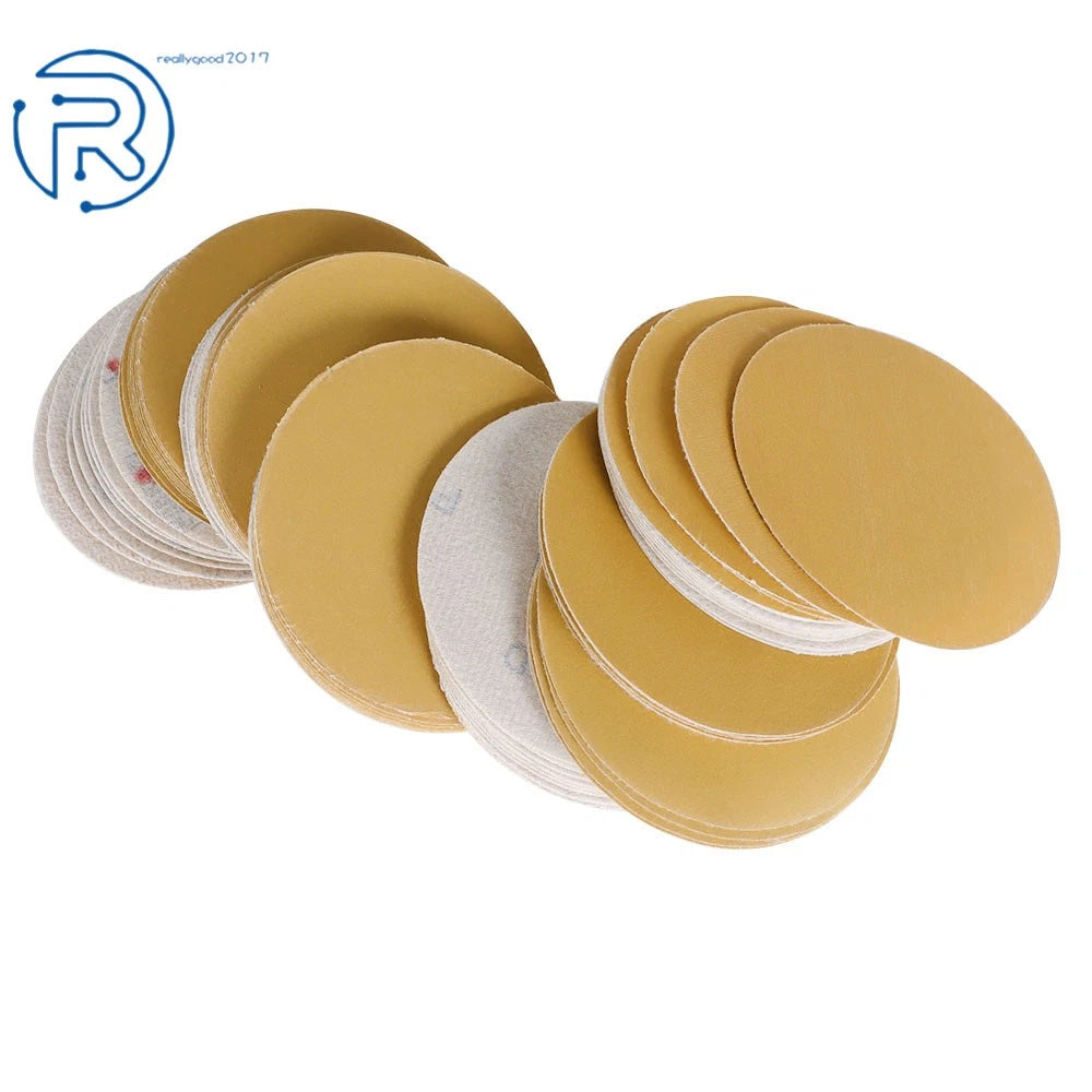 100Pcs 5" Hook Loop Sanding Discs Grit 60-320 for Automotive Use