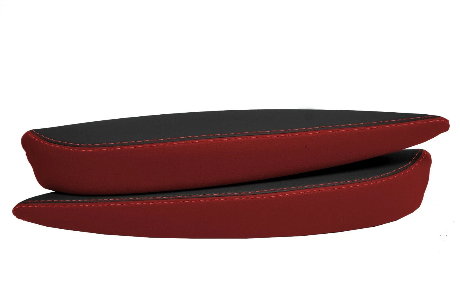 Armrest Door Panel Cover Leather for Mini Cooper R55 (2007–2015) Black Red