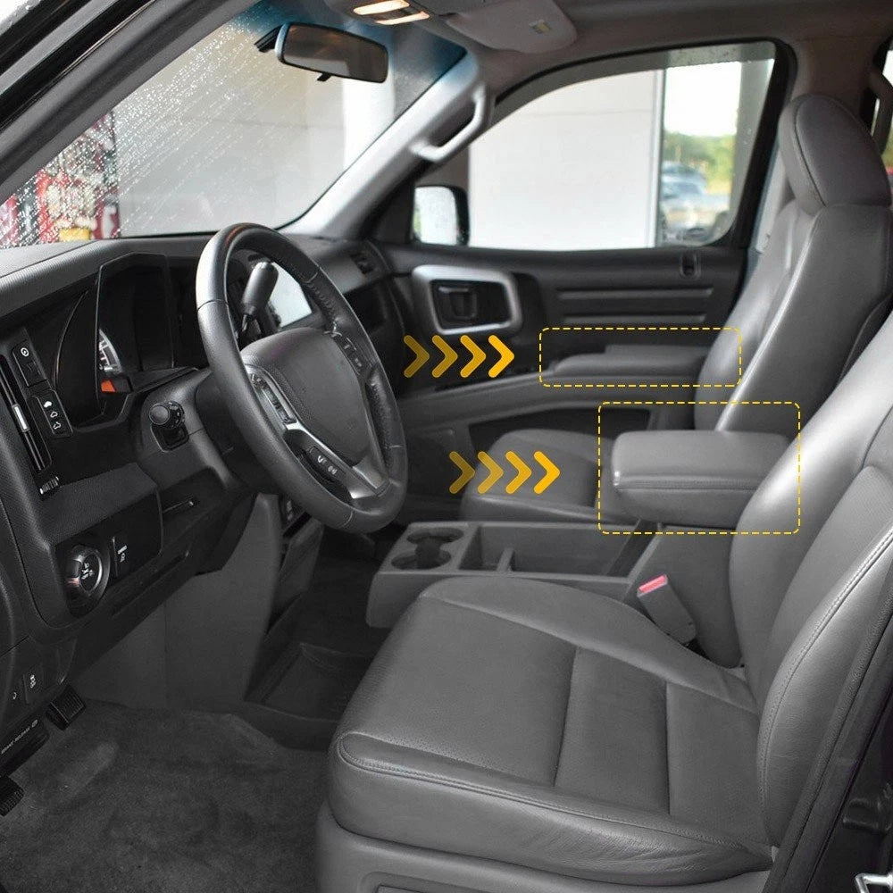 Gray Door Panel Armrest Center Console Cover for Honda Ridgeline (2006-2014)