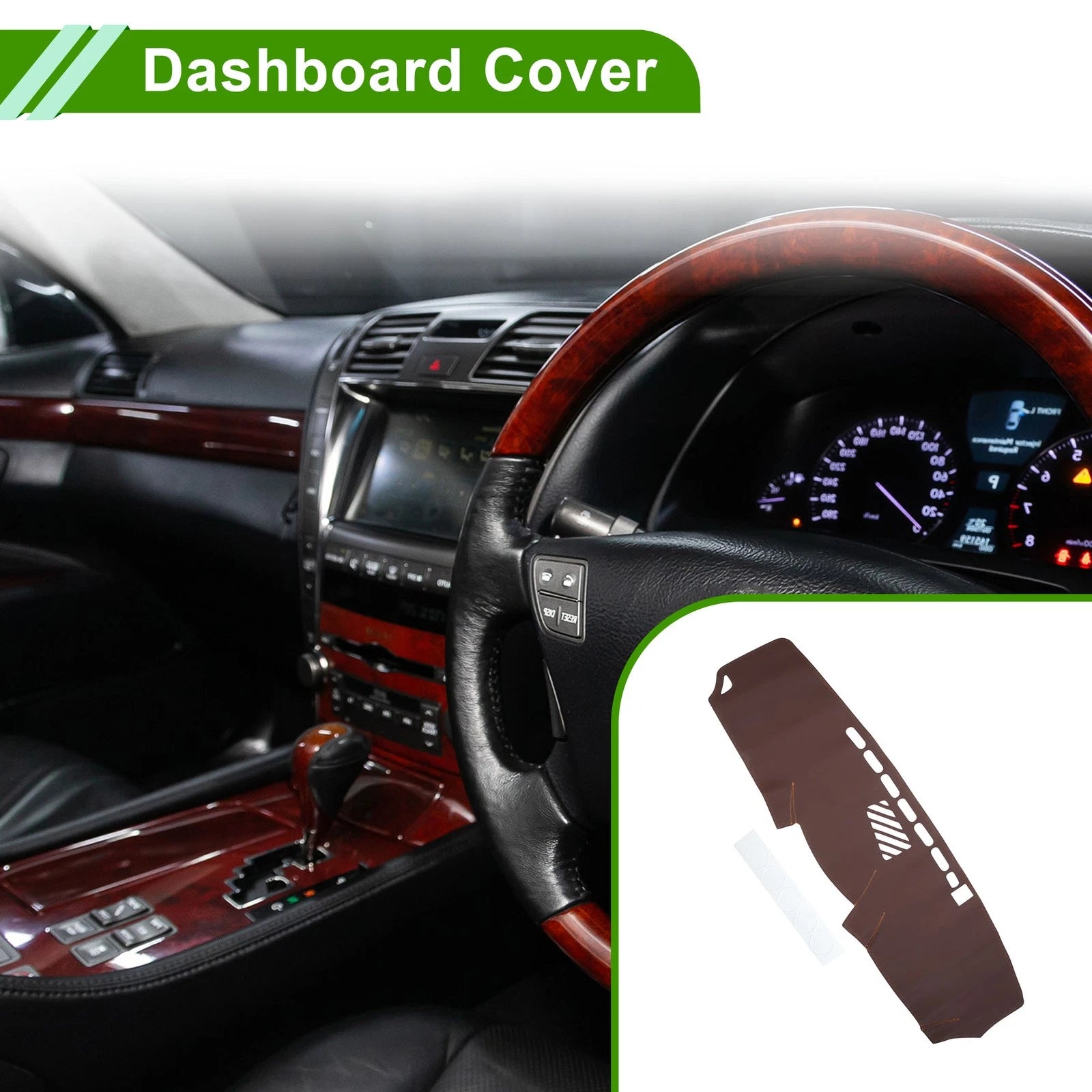 Dashboard Cover for Lexus IS250 IS350 (2006–2011) Dash Mat Carpet Brown