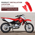 Fender Mud Guard Set for Honda CRF80F CRF100F (2004–2008)