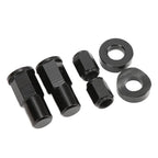 Rim Lock Nuts Spacer Kit for Universal Motorcycle (All Years) - Black Aluminum