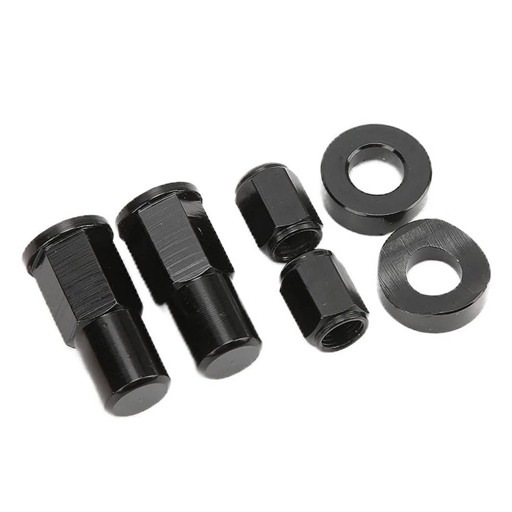 Rim Lock Nuts Spacer Kit for Universal Motorcycle (All Years) - Black Aluminum