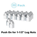 Chrome Bullet Lug Nut Covers Replacement for Ford (2-3/4" Tall) (Set of 20)