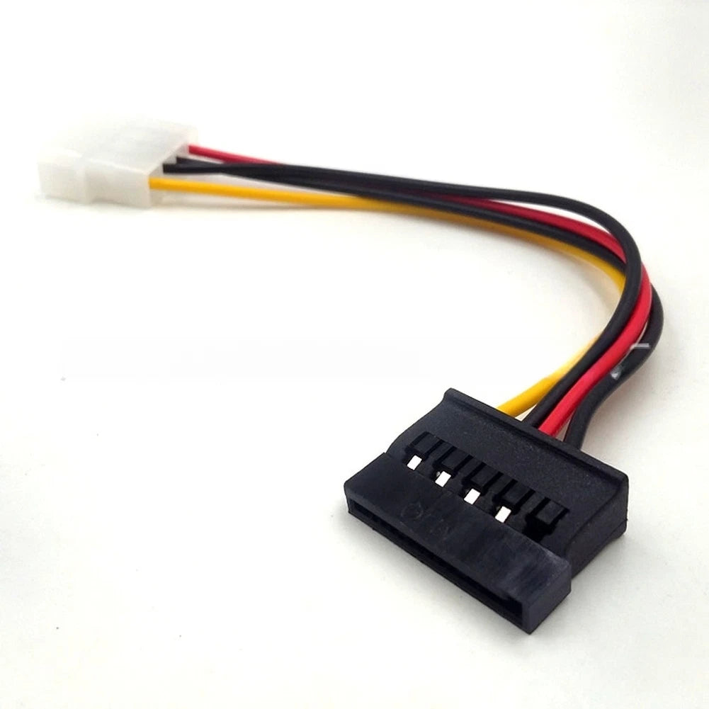 4-Pin Male to SATA 15-Pin Female Converter Cable for IDE Devices (20cm)