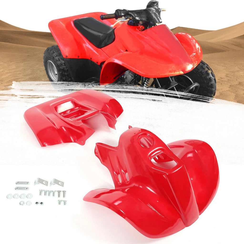 Set of 2 Front & Rear Fenders for Honda TRX90 (1993–2005) Red ABS Plastic