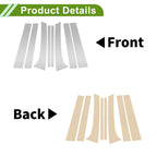 8 Pcs Pillar Window Trim for Chevy Trailblazer (2002–2009) Silver Tone