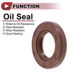 2X Oil Seal Rotary Shaft Seal FKM Rubber 17x30x5mm for Various Models