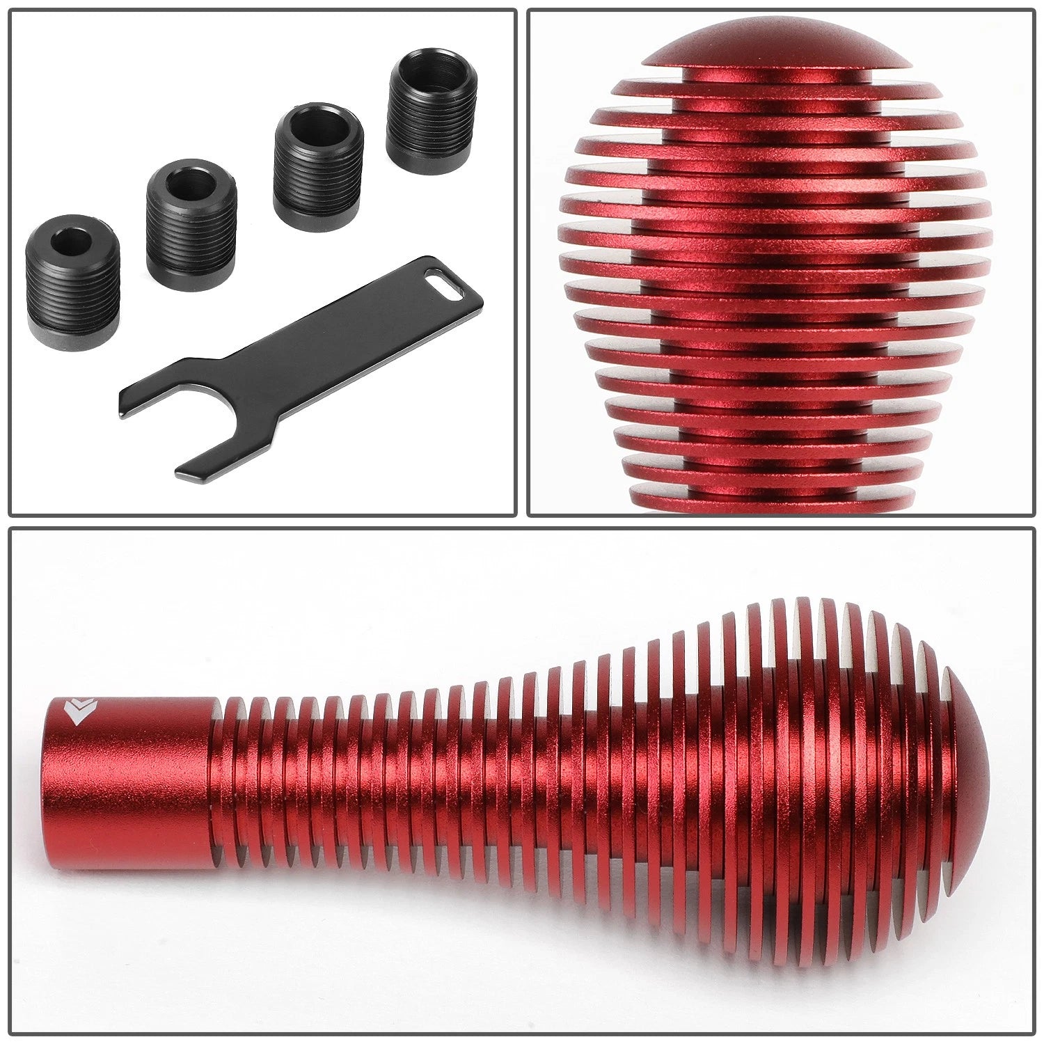 NRG 115mm Red Heat Sink Bubble Head Shift Knob for Universal Vehicles (2010–2023)