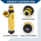 Fuel Injector No. 195500-4450 for Mazda RX-8 (2004–2008) 1 Pc Yellow