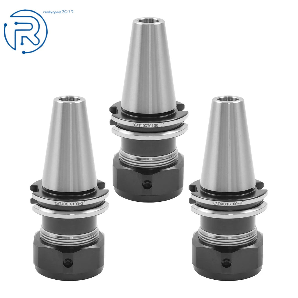 3X Gage Length Tool Holder Set for CAT 40-TG100 (V-Flange Collet Chuck)