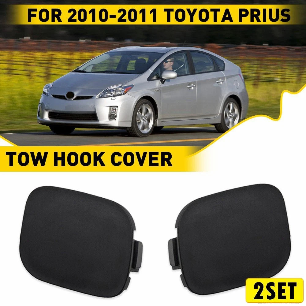 Set of 2 Front Bumper Tow Eye Cap Covers for Toyota Prius (2010–2011)