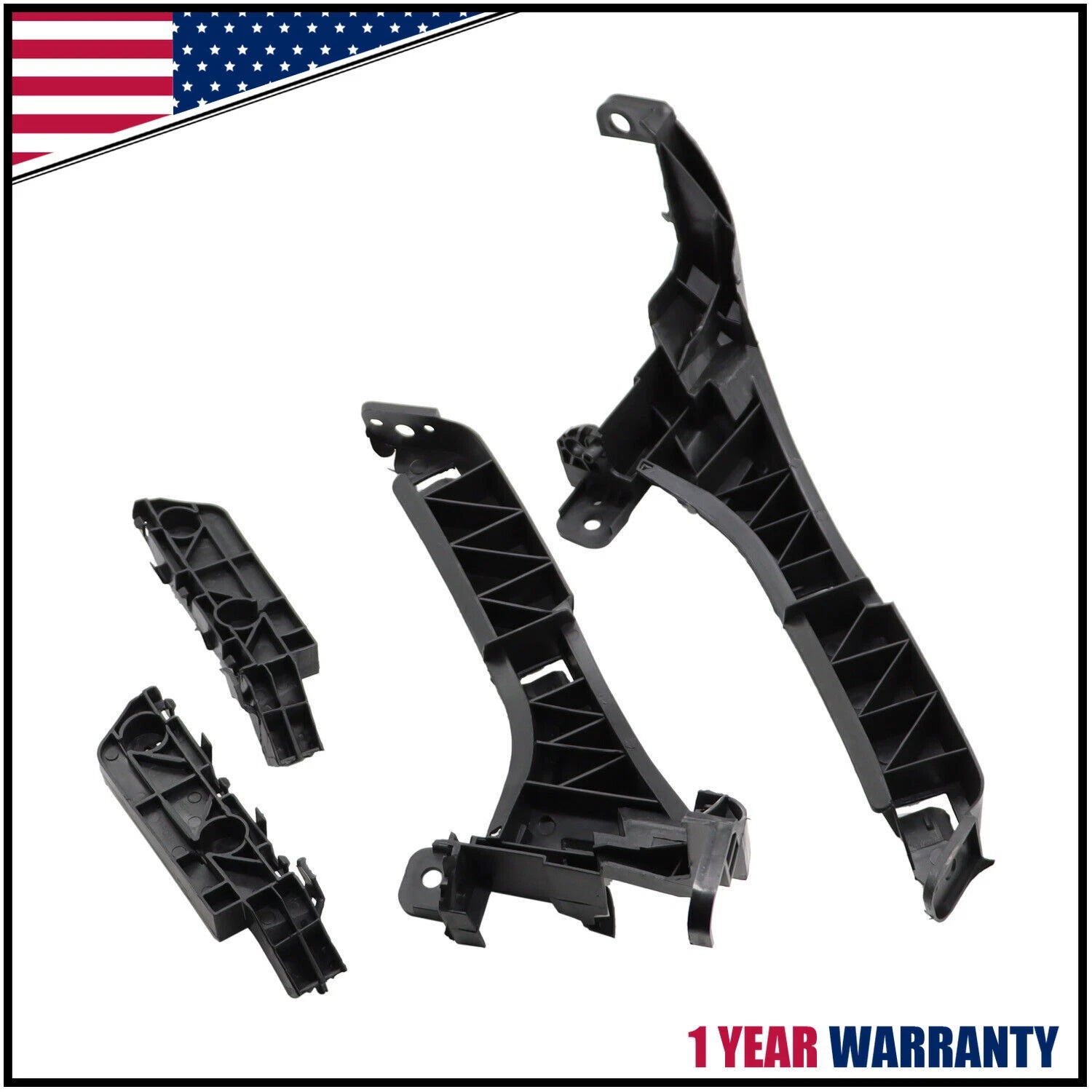 Set of 4 Front Bumper & Headlight Support Brackets for Honda CR-V (2007–2011)