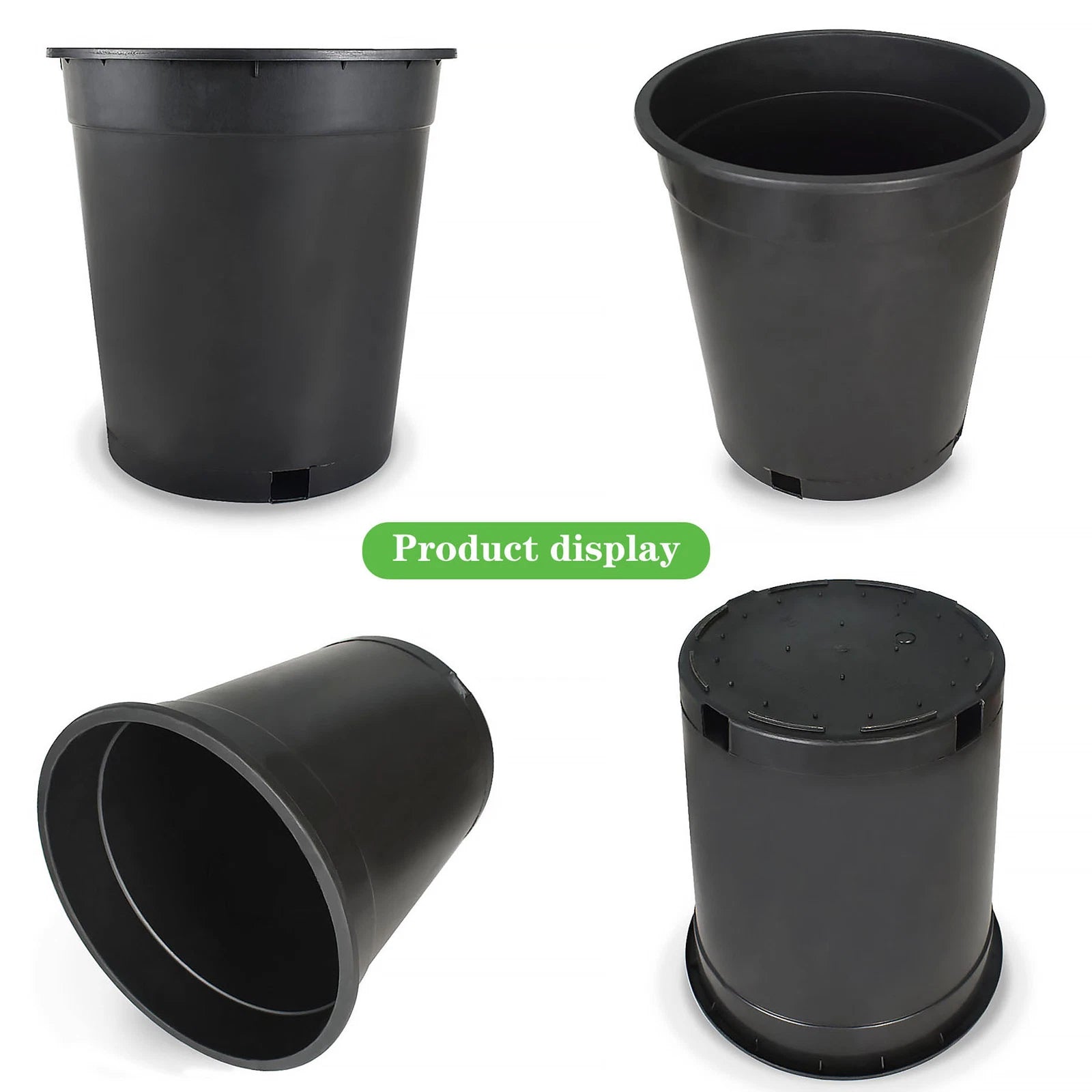 3.6 Gallon Heavy Duty Plastic Nursery Plant Container Garden Pot