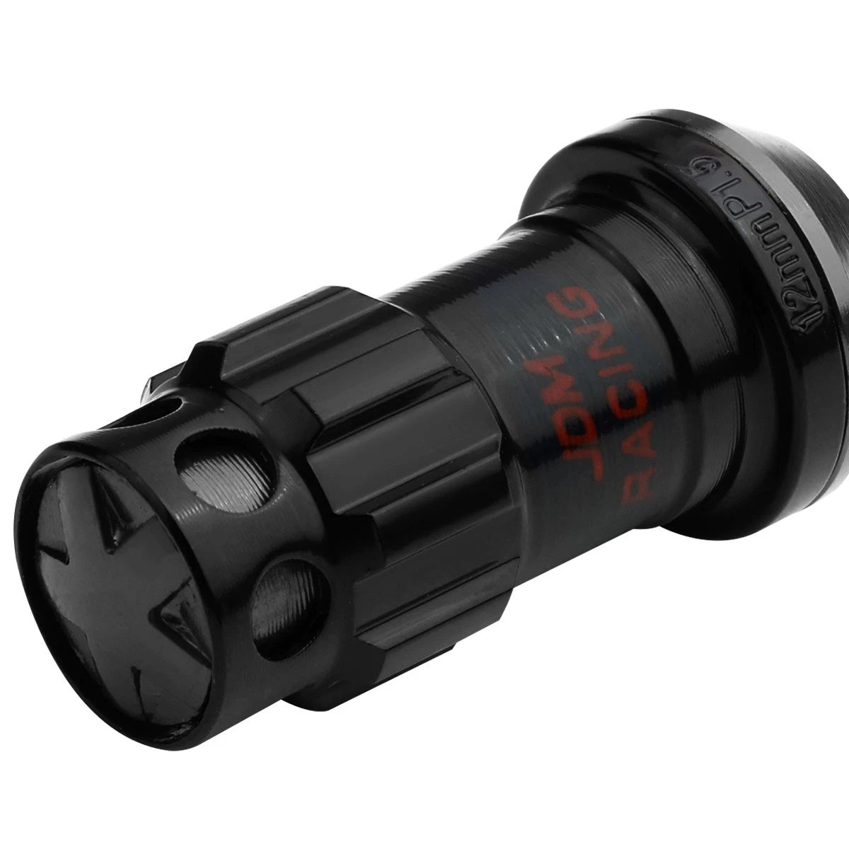 Set of 16 Aluminum Black Lug Nuts + Adapter M12x1.5 for Rims