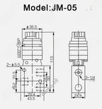JM-05 2 Position 3 Way Mechanical Valve Pneumatic Switch 1/4''