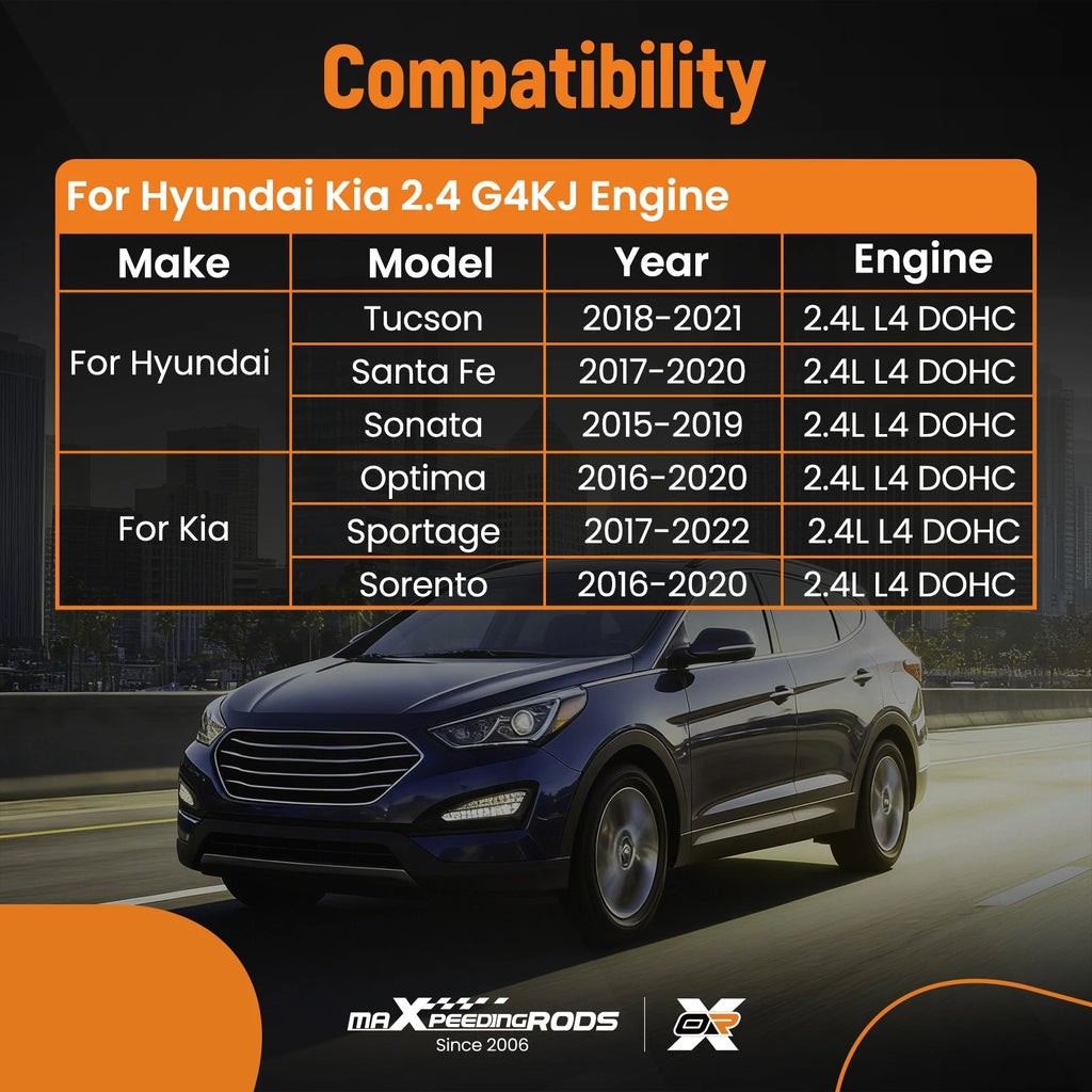 Engine Rebuild Overhaul Kit for Hyundai Sonata, Kia Optima (G4KJ)