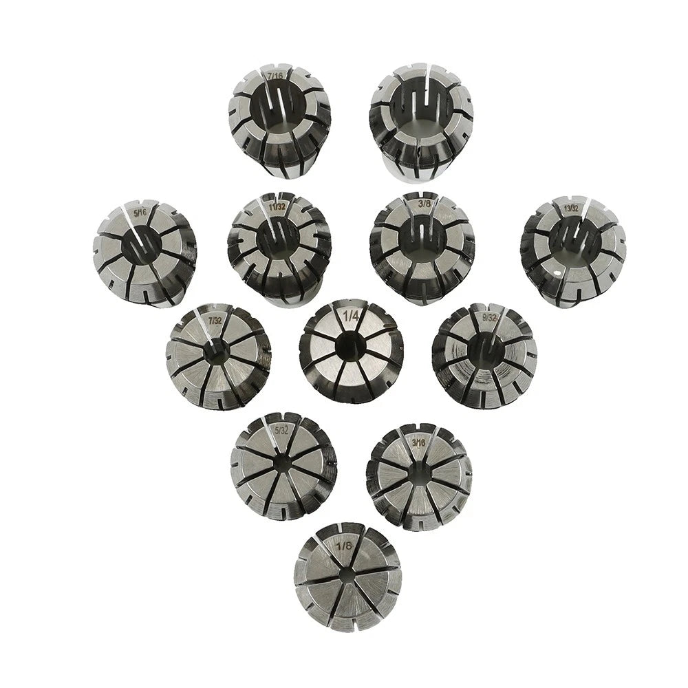 12Pcs ER20 Spring Collet Set for CNC Milling Lathe (Compatible Models)