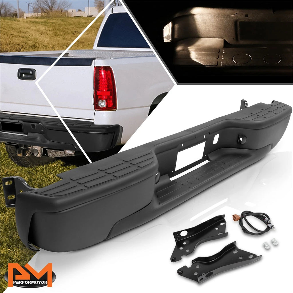 Rear Step Bumper for Silverado/Sierra (1999–2007) - Direct Replacement, Black
