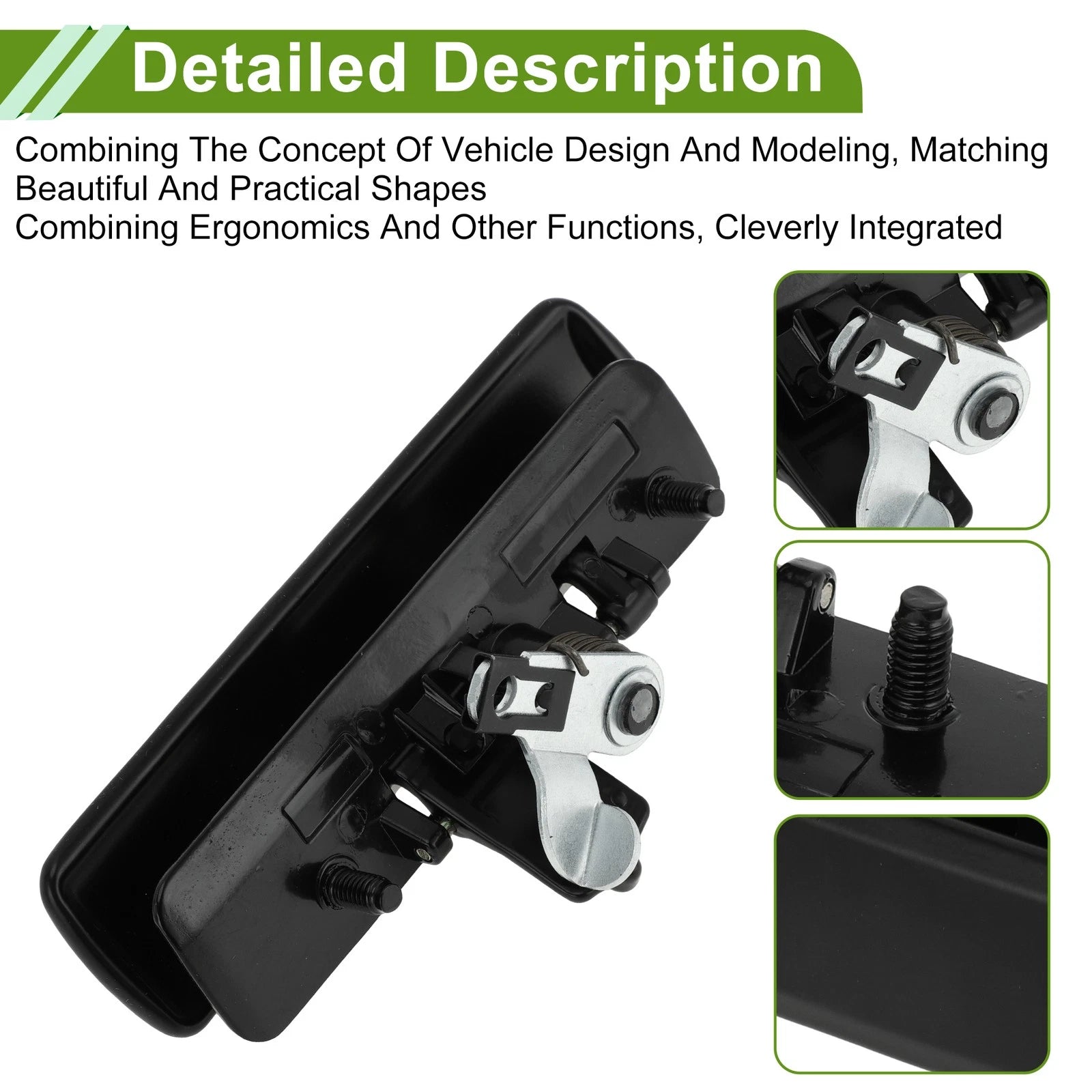 Exterior Door Handle for Chevrolet Astro (1992–2005) Black Front Left ABS
