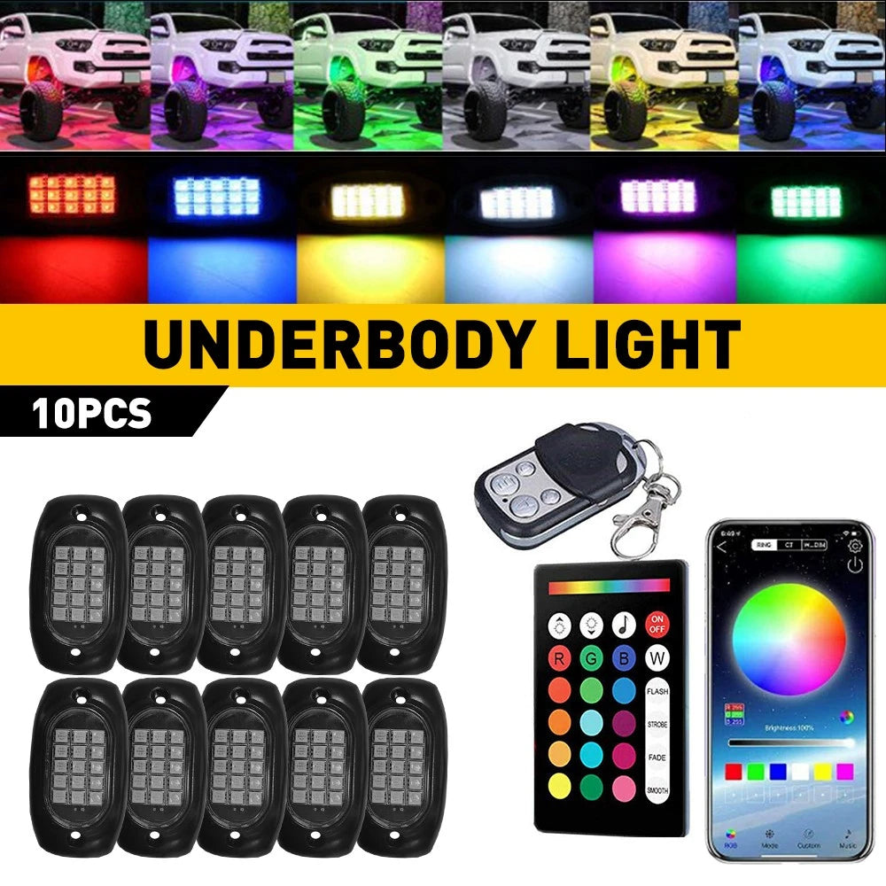 2X White LED Rock Light for Offroad SUV Pickup