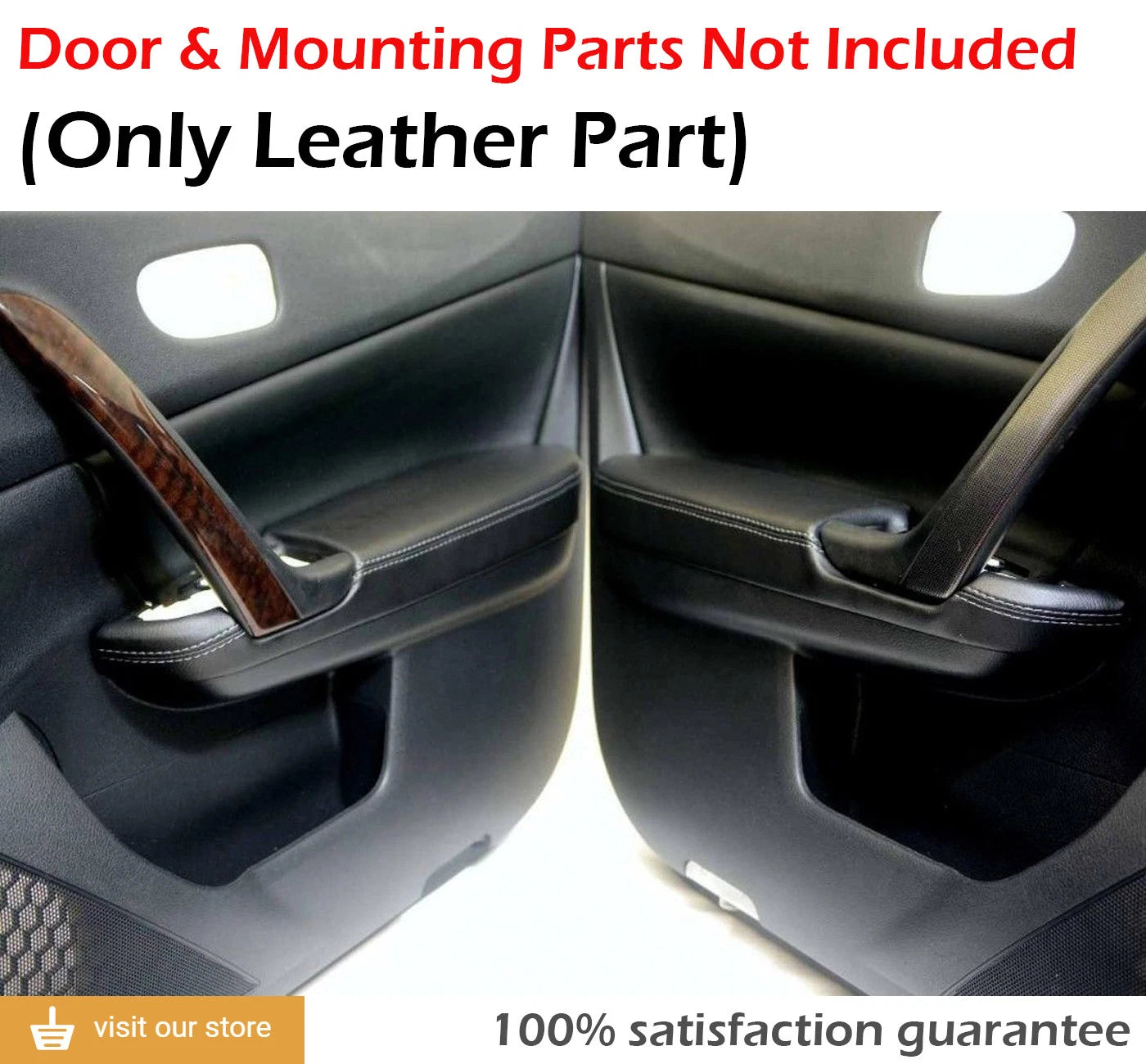 Door Panel Armrest Cover for Nissan Maxima (2009–2014) Gray Stitch