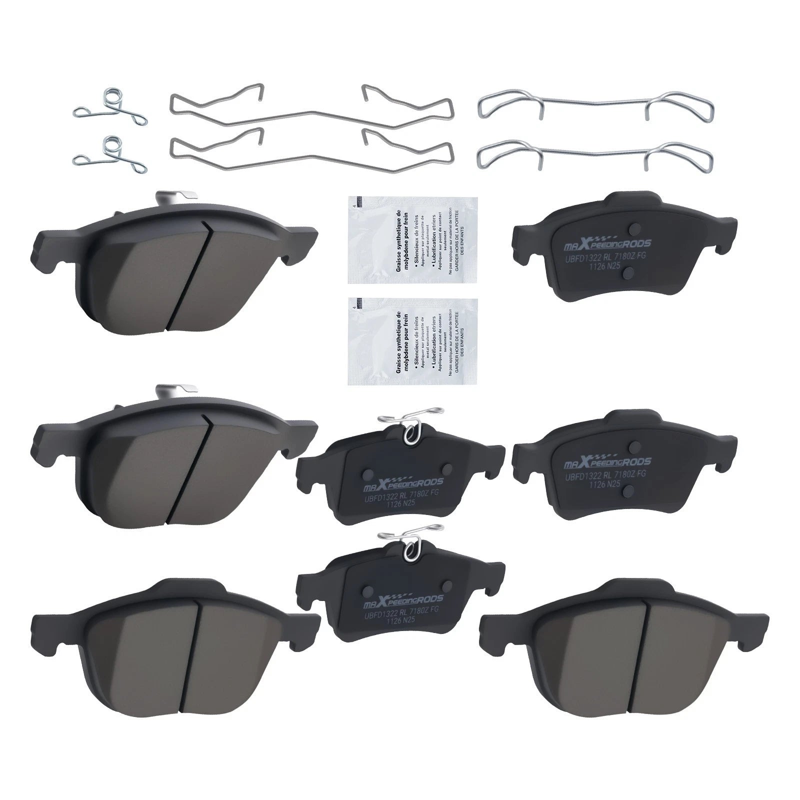 Front Rear Ceramic Brake Pads Set for Ford Escape and Focus (2013–2018)