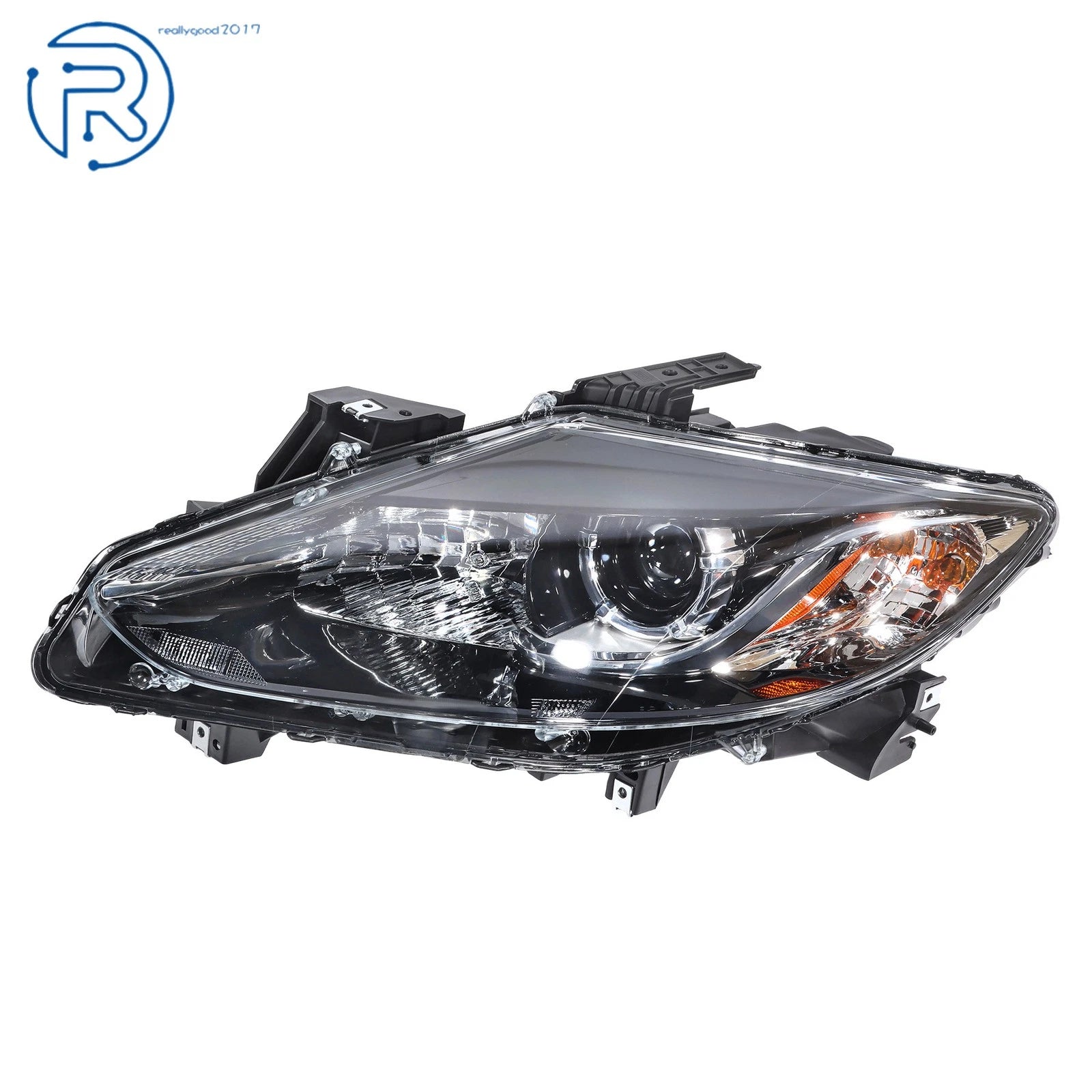 Clear Lens Halogen Headlight for Mazda CX-9 (2013–2015) Black Housing Driver Side