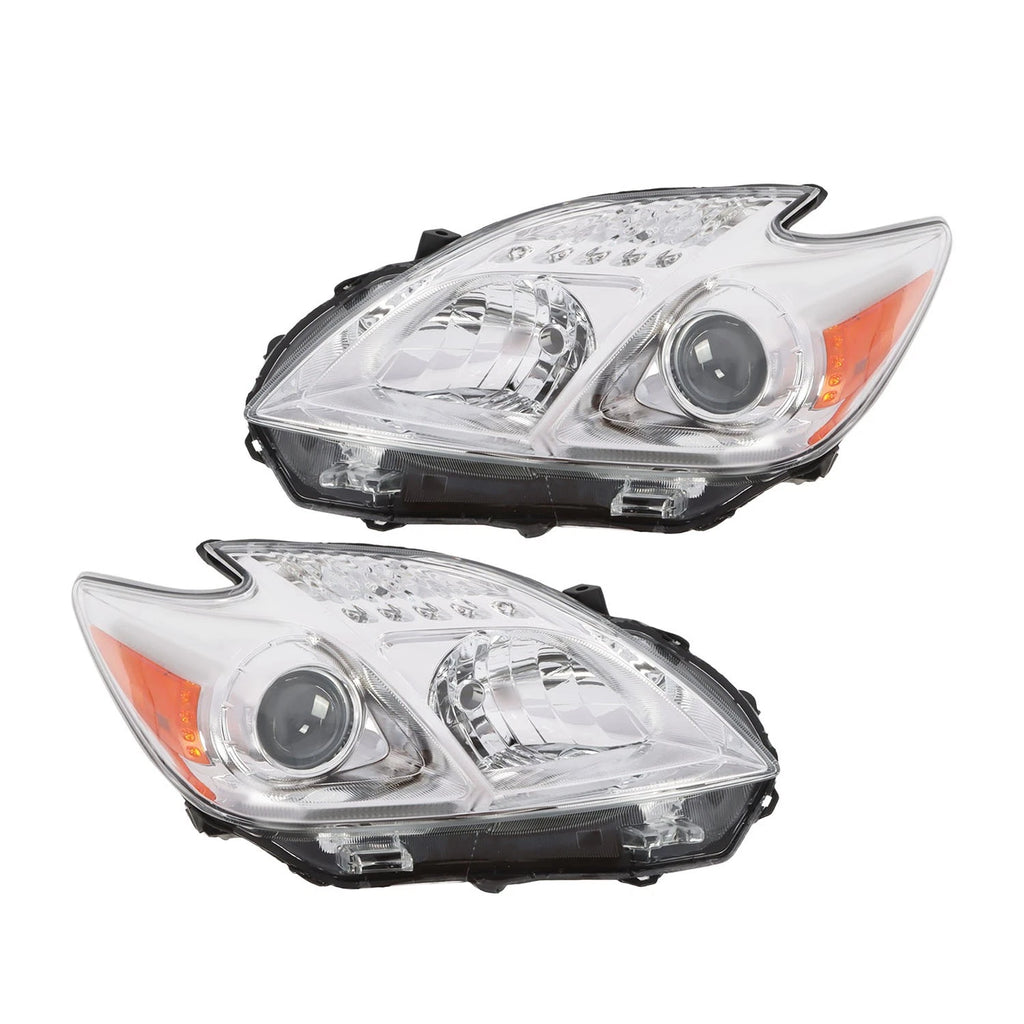 Set of 2 Projector Headlights for Toyota Prius (2010–2015)