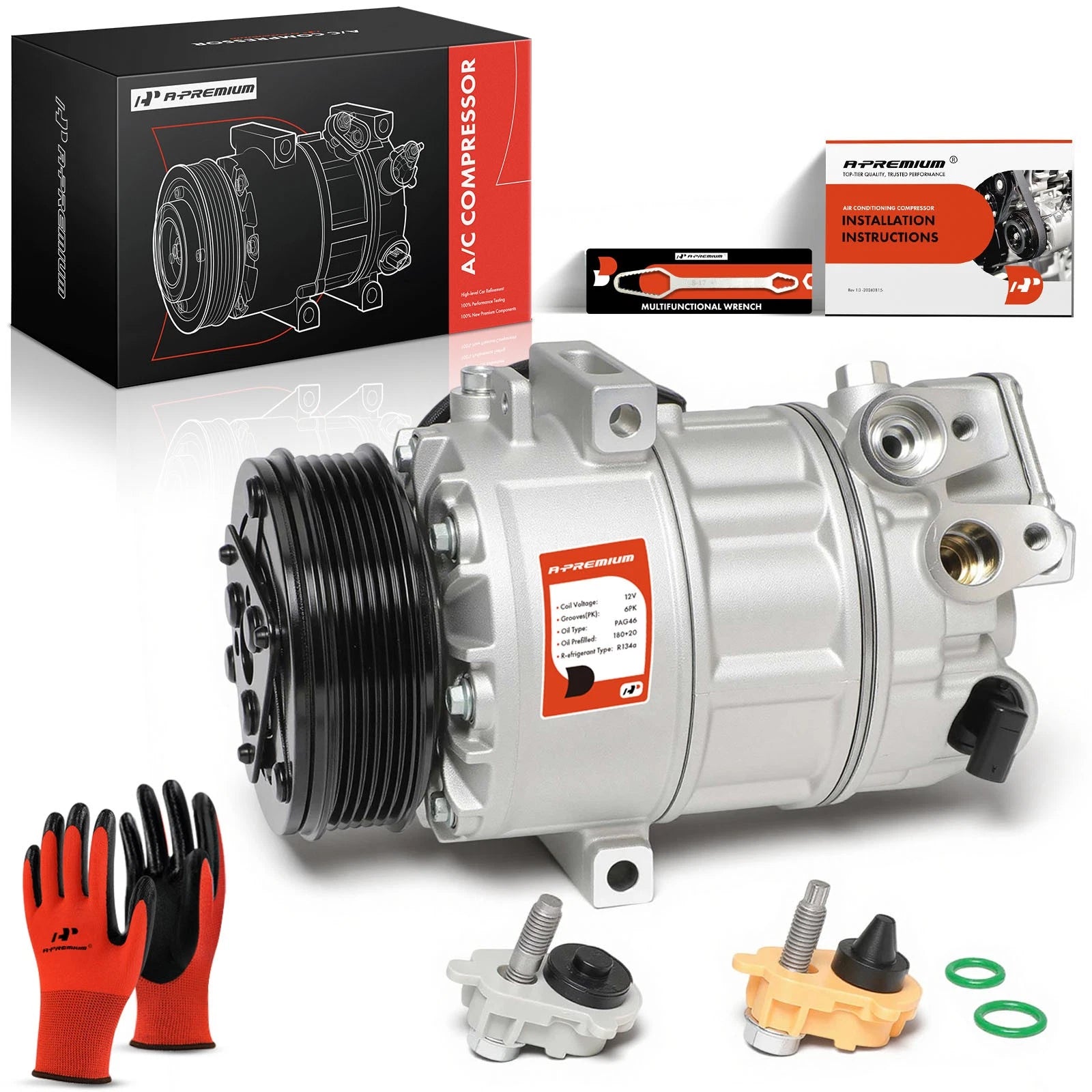A/C Compressor with Pulley for Ford Escape (2020–2025) Bronco Sport (2021–2025)