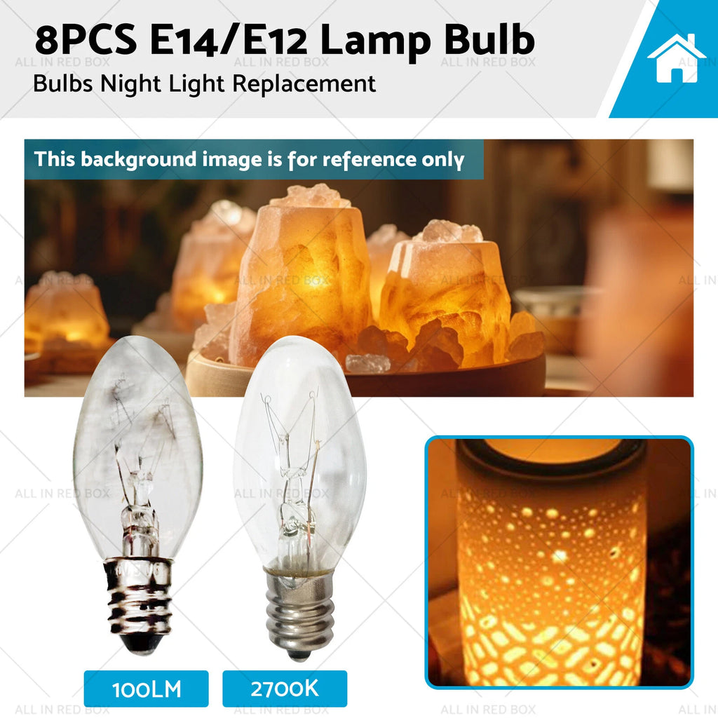 Clear Bulbs Night Light for E12 E14 (240V, 7W, 10W)