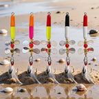 Mine Shaped Dual Rotating Vane Lure Set of 3 for Freshwater Fishing