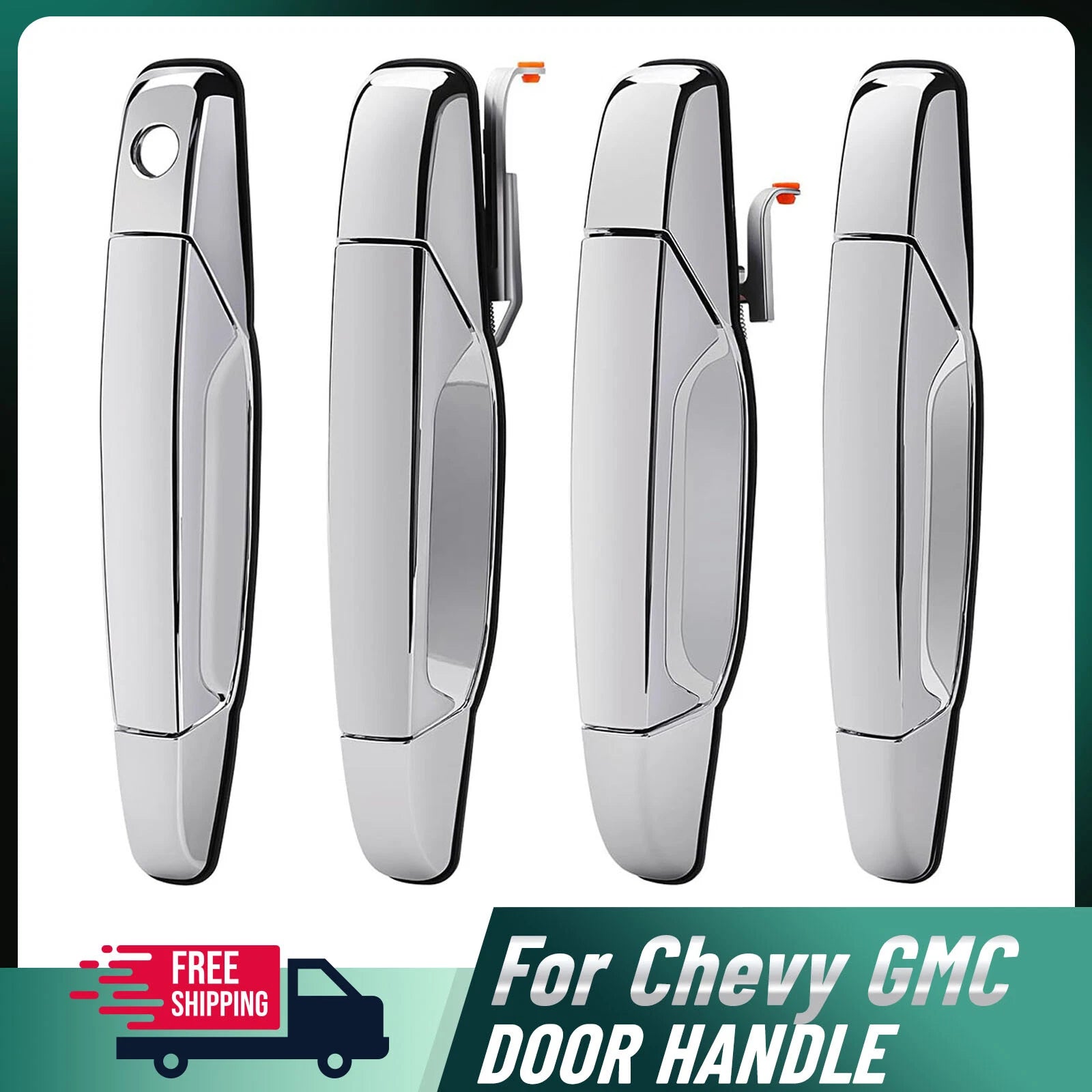 4PCS Door Handle for Chevy Silverado 1500 GMC Sierra Denali (2007–2014)