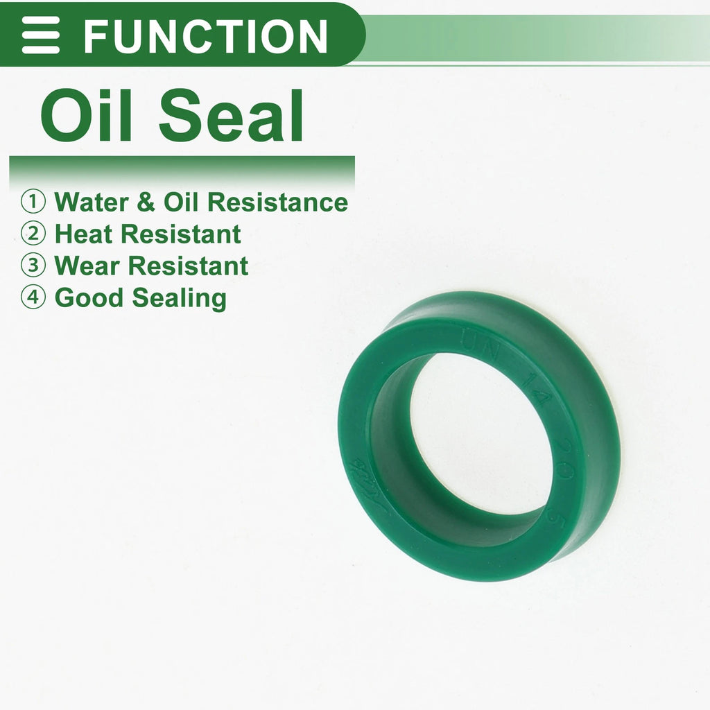 Set of 5 Oil Seal Rotary Shaft Seal 14x20x5mm High Pressure Green