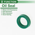 Set of 5 Oil Seal Rotary Shaft Seal 14x20x5mm High Pressure Green