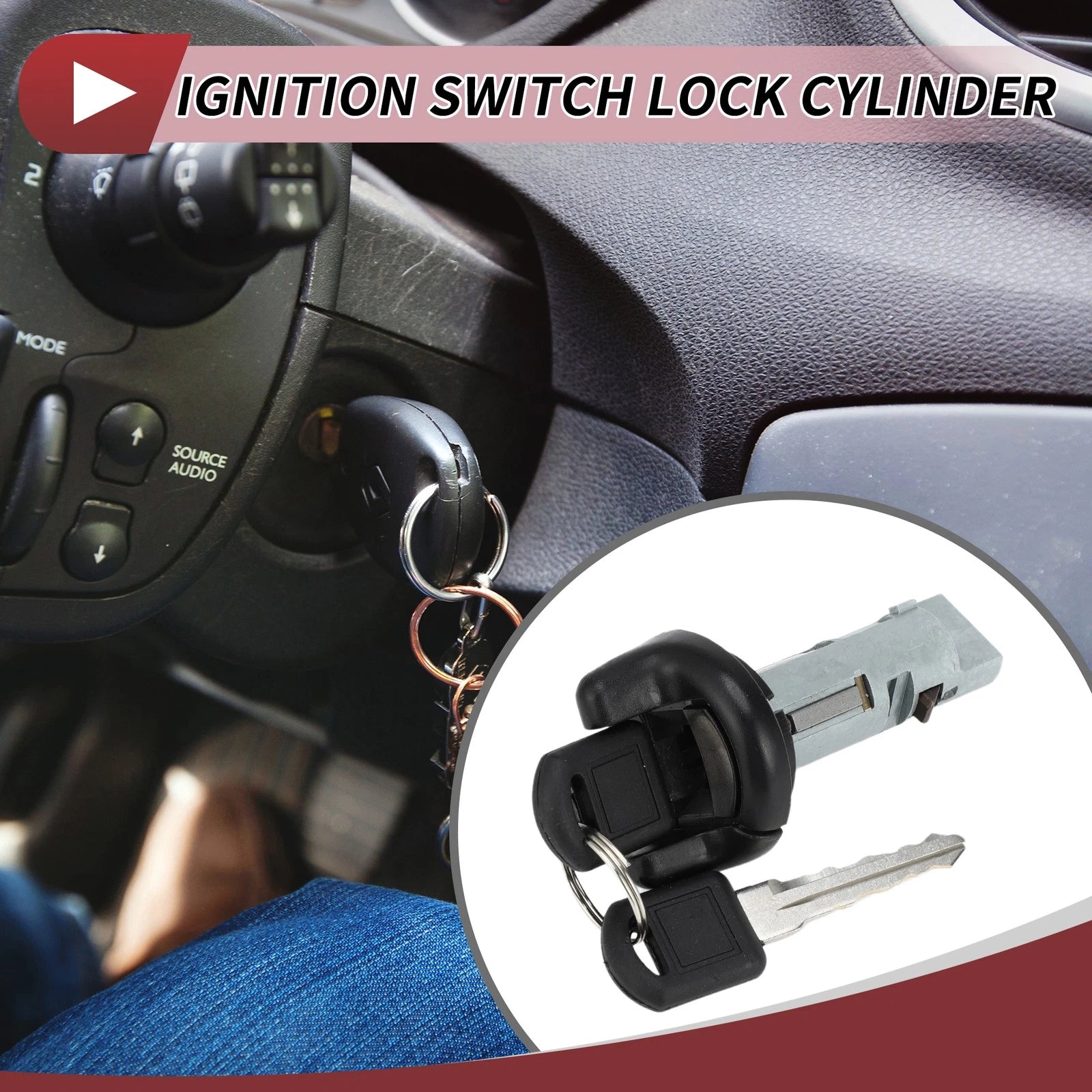 Ignition Lock Cylinder for Chevrolet Silverado GMC Yukon (1995–1997) No.12369498