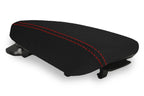 Console Lid Armrest Cover for Hyundai Kona (2018–2020) Carbon Fiber Red Stitch