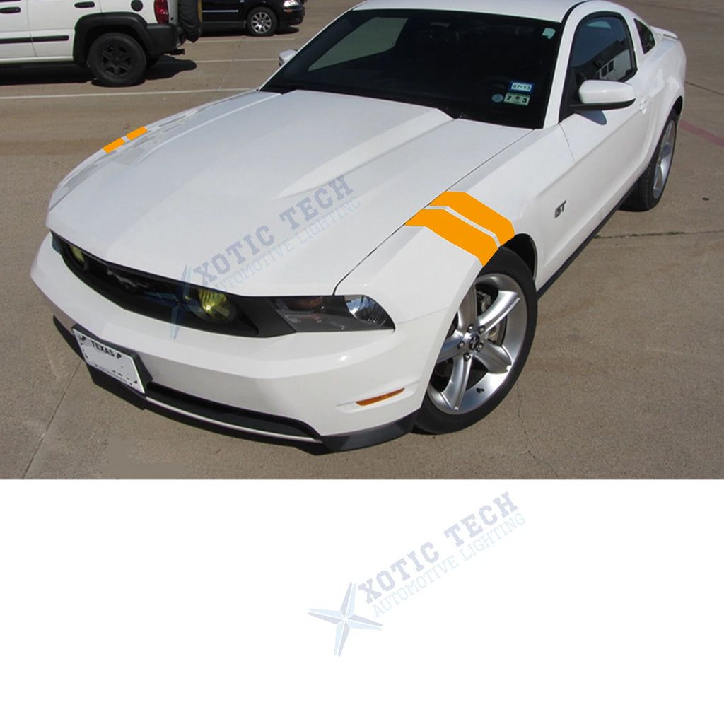 Racing Rally Stripes Vinyl Decal for Yellow Roll Front Hood Fender (2016-2017)