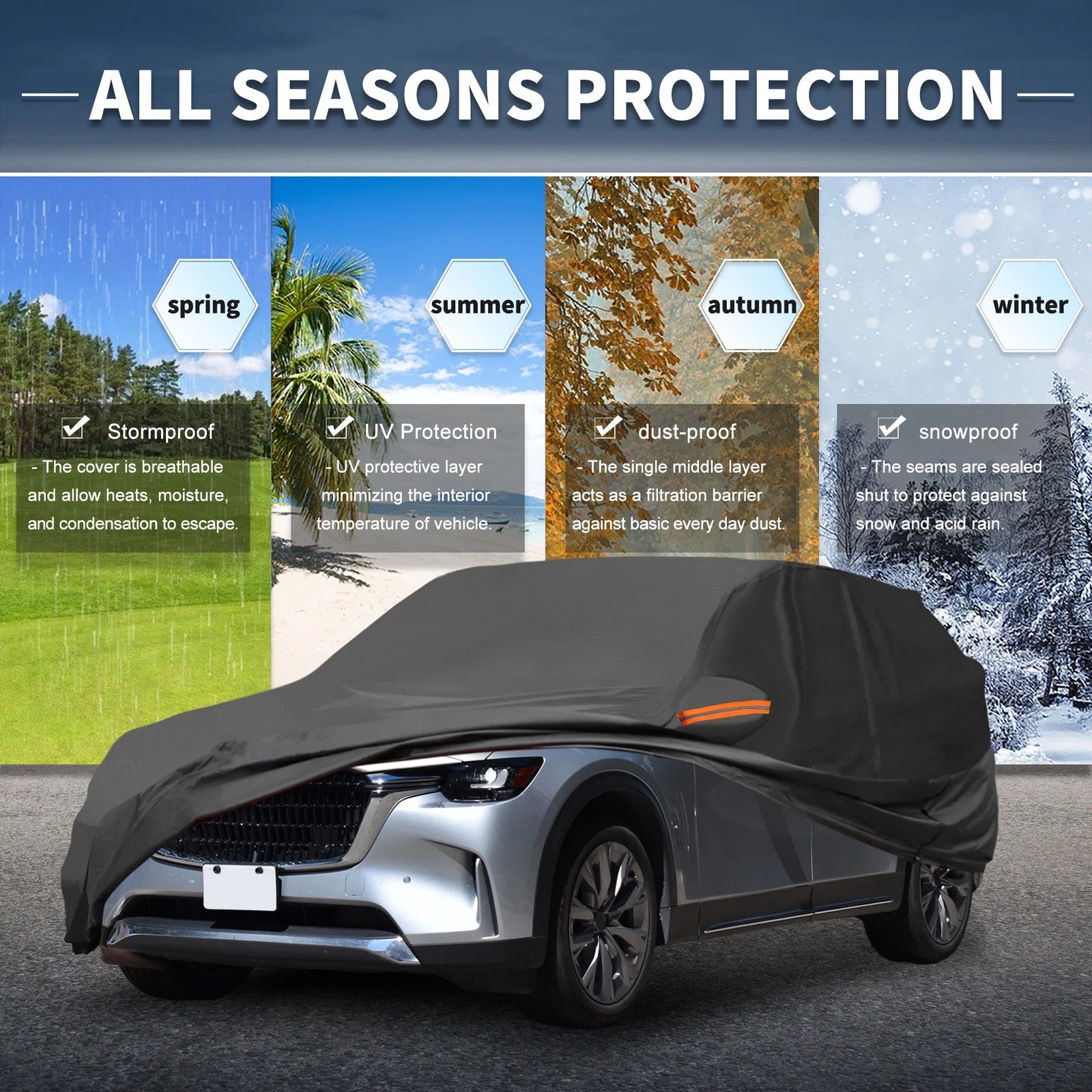 Waterproof 210D-PU Car Cover for Mazda CX-90 (2024–2024)