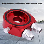 Aluminum Oil Filter Cooler Sandwich AN10 Block Adapter Gauge Sensor Plate for